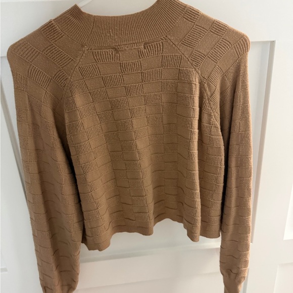 La Hearts Camel Textured Cowl Neck Sweater - Picture 2 of 3